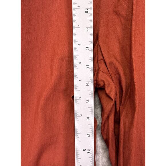 Mr. P Pants 36 Mens Mr Porter Cotton Blend Orange Casual Drawstring Crop - Picture 4 of 8